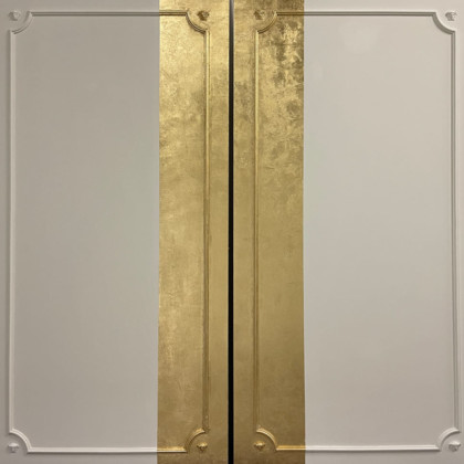 Imbiancatura decorativa oro su legno